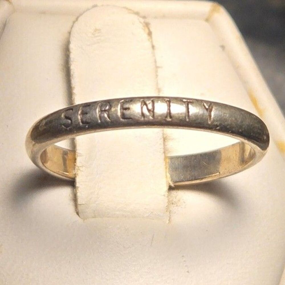 Serenity Band Vintage Sterling Silver Sz 8.5